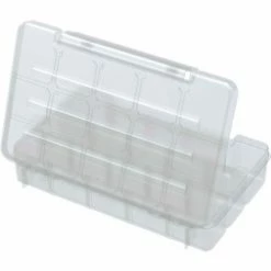 Discount ⭐ Akro-Mils Medium Clear storage case w/ 2 Dividers 05805, 11x7x2-3/8 - Pkg Qty 6 🎁 -Containers shop 05805 08