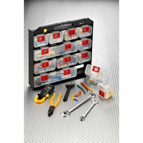 Flash Sale ❤️ ShopSol 1010500 Bin Compartment Case - 1 Sided, 11 Locking Bins, 15-1/2"L x 16"W x 2-3/4"H - Black 🌟 2 Flash Sale ❤️ ShopSol 1010500 Bin Compartment Case - 1 Sided, 11 Locking Bins, 15-1/2"L x 16"W x 2-3/4"H - Black 🌟 - Image 2