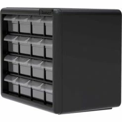 Budget 🥰 Akro-Mils Plastic Drawer Parts Cabinet 10116 - 10-1/2"W x 6-3/8"D x 8-1/2"H, Black, 16 Drawers 😉 -Containers shop 10116 18