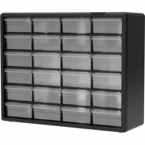 Budget 🥰 Akro-Mils Plastic Drawer Parts Cabinet 10124 - 20"W x 6-3/8"D x 15-13/16"H, Black, 24 Drawers ❤️ 1 Budget 🥰 Akro-Mils Plastic Drawer Parts Cabinet 10124 - 20"W x 6-3/8"D x 15-13/16"H, Black, 24 Drawers ❤️