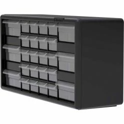 Promo 😍 Akro-Mils Plastic Drawer Parts Cabinet 10126 - 20"W x 6-3/8"D x 10-1/4"H, Black, 26 Drawers 🔔 11 Promo 😍 Akro-Mils Plastic Drawer Parts Cabinet 10126 - 20"W x 6-3/8"D x 10-1/4"H, Black, 26 Drawers 🔔 -Containers shop 10126 18