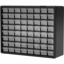 Brand new ❤️ Akro-Mils Plastic Drawer Parts Cabinet 10164 - 20"W x 6-3/8"D x 15-13/16"H, Black, 64 Drawers ✔️