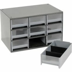 Cheapest 😀 Akro-Mils Steel Small Parts Storage Cabinet 19909 - 17"W x 11"D x 11"H w/ 9 Gray Drawers 🧨 -Containers shop 104830 06