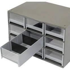 Cheapest 😀 Akro-Mils Steel Small Parts Storage Cabinet 19909 - 17"W x 11"D x 11"H w/ 9 Gray Drawers 🧨 -Containers shop 104830 07