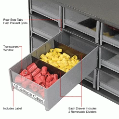 Cheapest 😀 Akro-Mils Steel Small Parts Storage Cabinet 19909 - 17"W x 11"D x 11"H w/ 9 Gray Drawers 🧨 -Containers shop 104830 2wco