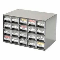 Flash Sale 🥰 Akro-Mils Steel Small Parts Storage Cabinet 19320 - 17"W x 11"D x 11"H w/ 20 Gray Drawers ❤️