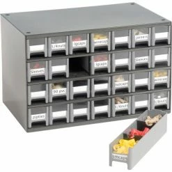 Deals 👏 Akro-Mils Steel Small Parts Storage Cabinet 19228 - 17"W x 11"D x 11"H w/ 28 Gray Drawers 🔥 -Containers shop 104838 05
