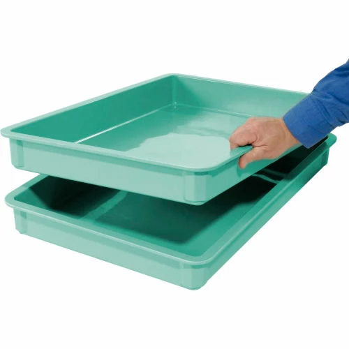 Coupon 🎁 MFG Tray Molded Fiberglass Toteline Stacking Tote 870008 - 25-3/4"L x 17-3/4"W x 3"H, Green 👏 6 Coupon 🎁 MFG Tray Molded Fiberglass Toteline Stacking Tote 870008 - 25-3/4"L x 17-3/4"W x 3"H, Green 👏 - Image 6