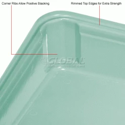 Coupon 🎁 MFG Tray Molded Fiberglass Toteline Stacking Tote 870008 - 25-3/4"L x 17-3/4"W x 3"H, Green 👏 22 Coupon 🎁 MFG Tray Molded Fiberglass Toteline Stacking Tote 870008 - 25-3/4"L x 17-3/4"W x 3"H, Green 👏 -Containers shop 114007GN 3wco