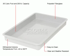Best deal ✨ MFG Tray Molded Fiberglass Toteline Stacking Tote 875008 - 25-3/4"L x 17-3/4"W x 4-1/2"H, White 🔔 24 Best deal ✨ MFG Tray Molded Fiberglass Toteline Stacking Tote 875008 - 25-3/4"L x 17-3/4"W x 4-1/2"H, White 🔔 -Containers shop 114008WH 1wco