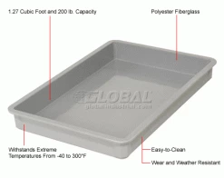 Coupon 🌟 MFG Tray Molded Fiberglass Toteline Stacking Tote 880008 - 25-3/4"L x 17-3/4"W x 6"H, Gray 🔥 20 Coupon 🌟 MFG Tray Molded Fiberglass Toteline Stacking Tote 880008 - 25-3/4"L x 17-3/4"W x 6"H, Gray 🔥 -Containers shop 114009GY 1wco