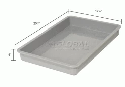 Coupon 🌟 MFG Tray Molded Fiberglass Toteline Stacking Tote 880008 - 25-3/4"L x 17-3/4"W x 6"H, Gray 🔥 23 Coupon 🌟 MFG Tray Molded Fiberglass Toteline Stacking Tote 880008 - 25-3/4"L x 17-3/4"W x 6"H, Gray 🔥 -Containers shop 114009GY dim