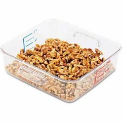Promo 🔥 Rubbermaid® Commercial SpaceSaver Square Containers, 2 Qt., 8 4/5"W x 8 3/4"D x 2 7/10"H, Clear 👍