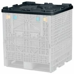 Cheap 🎉 Buckhorn TS4840020010000 Folding Bulk Shipping Container Lid - 48"L x 40"W Black 😍