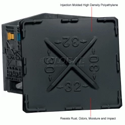 Best Sale 🧨 Monoflo Folding Bulk Shipping Container Lid BC3230LID - 32"L x 30"W Black 💯 -Containers shop 155214 1wco