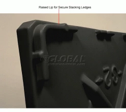 Best Sale 🧨 Monoflo Folding Bulk Shipping Container Lid BC3230LID - 32"L x 30"W Black 💯 -Containers shop 155214 3wco