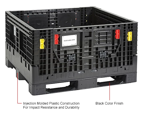 Deals ๐ Global Industrial Folding Bulk Shipping Container, 48"Lx45"Wx27"H, 1500 Lb. Capacity, Black ๐ฅ 16 Deals ๐ Global Industrial Folding Bulk Shipping Container, 48"Lx45"Wx27"H, 1500 Lb. Capacity, Black ๐ฅ - Image 16