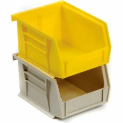 Top 10 ⌛ Akro-Mils® AkroBin® Plastic Stack & Hang Bin, 4-1/8"W x 5-3/8"D x 3"H, Stone - Pkg Qty 24 😍 -Containers shop 184810BG 02