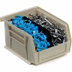 Top 10 ⌛ Akro-Mils® AkroBin® Plastic Stack & Hang Bin, 4-1/8"W x 5-3/8"D x 3"H, Stone - Pkg Qty 24 😍 -Containers shop 184810BG 04