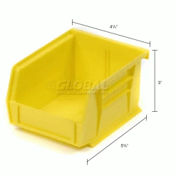 Top 10 ⌛ Akro-Mils® AkroBin® Plastic Stacking Bin, 4-1/8"W x 5-3/8"D x 3"H, Yellow - Pkg Qty 24 ✔️ 34 Top 10 ⌛ Akro-Mils® AkroBin® Plastic Stacking Bin, 4-1/8"W x 5-3/8"D x 3"H, Yellow - Pkg Qty 24 ✔️ -Containers shop 184810YL dim