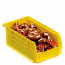 Discount ✨ Akro-Mils® AkroBin® Plastic Stack & Hang Bin, 4-1/8"W x 7-3/8"D x 3"H, Yellow - Pkg Qty 24 💯 -Containers shop 184811YL 01