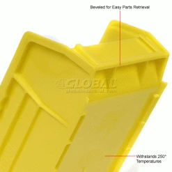 Discount ✨ Akro-Mils® AkroBin® Plastic Stack & Hang Bin, 4-1/8"W x 7-3/8"D x 3"H, Yellow - Pkg Qty 24 💯 -Containers shop 184811YL 2wco