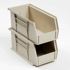 Promo 😉 Akro-Mils® AkroBin® Plastic Stack & Hang Bin, 5-1/2"W x 10-7/8"D x 5"H, Stone - Pkg Qty 12 🔥 -Containers shop 184812BG 04
