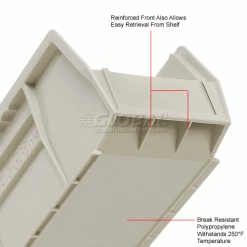 Promo 😉 Akro-Mils® AkroBin® Plastic Stack & Hang Bin, 5-1/2"W x 10-7/8"D x 5"H, Stone - Pkg Qty 12 🔥 -Containers shop 184812BG 2wco