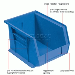 Discount ✔️ Akro-Mils® AkroBin® Plastic Stack & Hang Bin, 8-1/4"W x 10-3/4"D x 7"H, Blue - Pkg Qty 6 💯 -Containers shop 184814BL 1wco