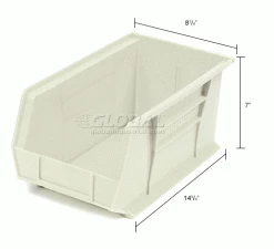 Top 10 😍 Akro-Mils® AkroBin® Plastic Stack & Hang Bin, 8-1/4"W x 14-3/4"D x 7"H, Stone - Pkg Qty 12 ✨ -Containers shop 184815BG dim