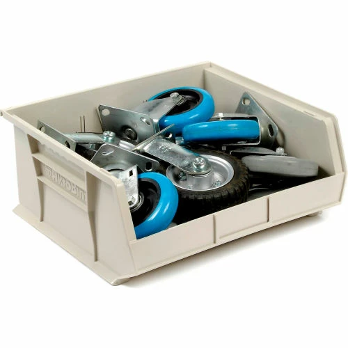 Cheap 🎁 Akro-Mils® AkroBin® Plastic Stack & Hang Bin, 16-1/2"W x 14-3/4"D x 7"H, Stone - Pkg Qty 6 🎉 2 Cheap 🎁 Akro-Mils® AkroBin® Plastic Stack & Hang Bin, 16-1/2"W x 14-3/4"D x 7"H, Stone - Pkg Qty 6 🎉 - Image 2