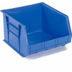 Best Pirce 🤩 Akro-Mils® AkroBin® Plastic Stack & Hang Bin, 16-1/2"W x 18"D x 11"H, Blue - Pkg Qty 3 ✨
