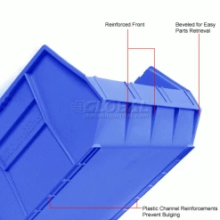 Best Pirce 🤩 Akro-Mils® AkroBin® Plastic Stack & Hang Bin, 16-1/2"W x 18"D x 11"H, Blue - Pkg Qty 3 ✨ -Containers shop 184818BL 2wco