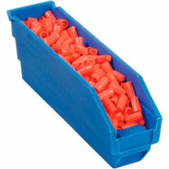 Brand new 😀 Global Industrial™ Plastic Nesting Storage Shelf Bin 2-3/4"W x 11-5/8"D x 4"H Blue - Pkg Qty 24 👍 -Containers shop 184836BL 02