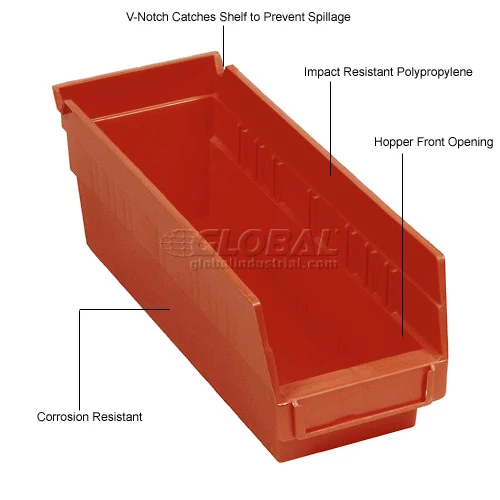 Top 10 💯 Global Industrial Plastic Nesting Storage Shelf Bin 4-1/8"W x 11-5/8"D x 4"H Red - Pkg Qty 24 🤩 10 Top 10 💯 Global Industrial Plastic Nesting Storage Shelf Bin 4-1/8"W x 11-5/8"D x 4"H Red - Pkg Qty 24 🤩 - Image 10