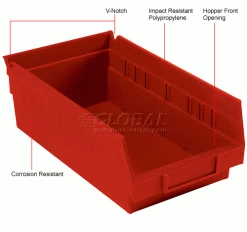 Top 10 🤩 Global Industrial Plastic Nesting Storage Shelf Bin 6-5/8"W x 11-5/8"D x 4"H Red - Pkg Qty 12 🎉 27 Top 10 🤩 Global Industrial Plastic Nesting Storage Shelf Bin 6-5/8"W x 11-5/8"D x 4"H Red - Pkg Qty 12 🎉 -Containers shop 184838RD 1wco