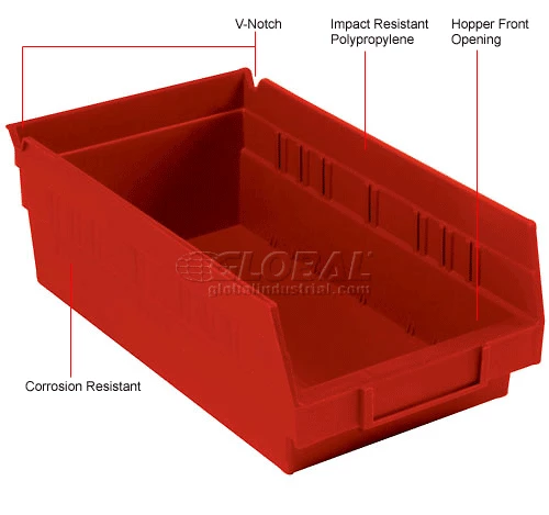 Top 10 🤩 Global Industrial Plastic Nesting Storage Shelf Bin 6-5/8"W x 11-5/8"D x 4"H Red - Pkg Qty 12 🎉 11 Top 10 🤩 Global Industrial Plastic Nesting Storage Shelf Bin 6-5/8"W x 11-5/8"D x 4"H Red - Pkg Qty 12 🎉 - Image 11