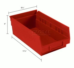 Top 10 🤩 Global Industrial Plastic Nesting Storage Shelf Bin 6-5/8"W x 11-5/8"D x 4"H Red - Pkg Qty 12 🎉 32 Top 10 🤩 Global Industrial Plastic Nesting Storage Shelf Bin 6-5/8"W x 11-5/8"D x 4"H Red - Pkg Qty 12 🎉 -Containers shop 184838RD dim