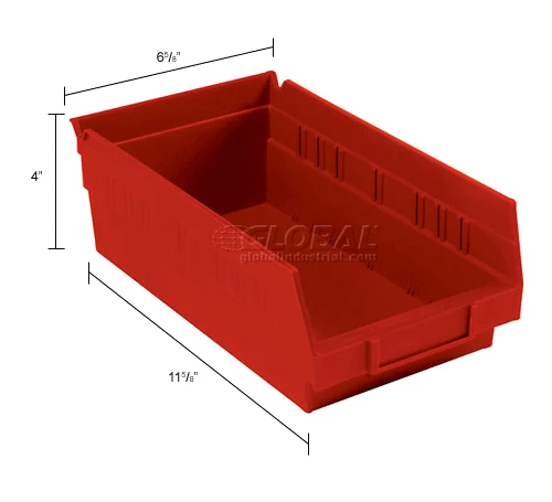 Top 10 🤩 Global Industrial Plastic Nesting Storage Shelf Bin 6-5/8"W x 11-5/8"D x 4"H Red - Pkg Qty 12 🎉 16 Top 10 🤩 Global Industrial Plastic Nesting Storage Shelf Bin 6-5/8"W x 11-5/8"D x 4"H Red - Pkg Qty 12 🎉 - Image 16