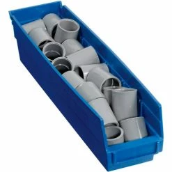 Best deal 🌟 Global Industrial™ Plastic Nesting Storage Shelf Bin 4-1/8"W x 17-7/8"D x 4"H Blue - Pkg Qty 12 😍 -Containers shop 184839BL 02