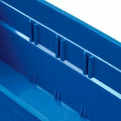 Best deal 🌟 Global Industrial™ Plastic Nesting Storage Shelf Bin 4-1/8"W x 17-7/8"D x 4"H Blue - Pkg Qty 12 😍 -Containers shop 184839BL 05
