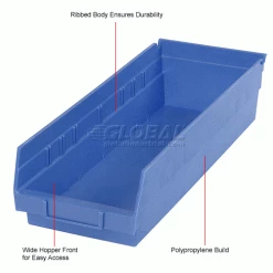 Coupon 🥰 Global Industrial Plastic Nesting Storage Shelf Bin 6-5/8"W x 17-7/8"D x 4"H Blue - Pkg Qty 12 👍 27 Coupon 🥰 Global Industrial Plastic Nesting Storage Shelf Bin 6-5/8"W x 17-7/8"D x 4"H Blue - Pkg Qty 12 👍 -Containers shop 184840BL 1wco