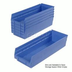 Coupon 🥰 Global Industrial Plastic Nesting Storage Shelf Bin 6-5/8"W x 17-7/8"D x 4"H Blue - Pkg Qty 12 👍 29 Coupon 🥰 Global Industrial Plastic Nesting Storage Shelf Bin 6-5/8"W x 17-7/8"D x 4"H Blue - Pkg Qty 12 👍 -Containers shop 184840BL 3wco
