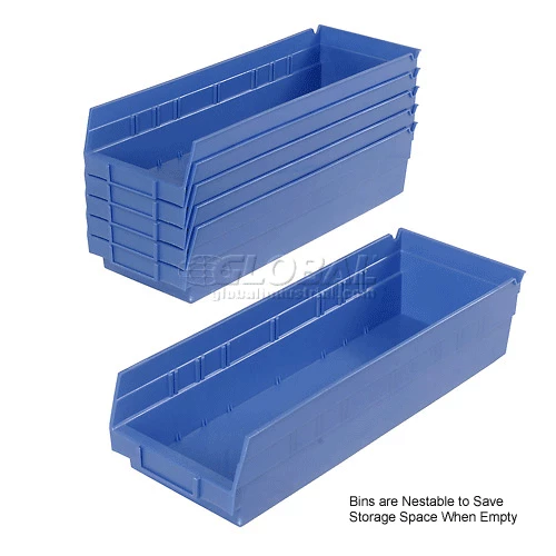 Coupon 🥰 Global Industrial Plastic Nesting Storage Shelf Bin 6-5/8"W x 17-7/8"D x 4"H Blue - Pkg Qty 12 👍 14 Coupon 🥰 Global Industrial Plastic Nesting Storage Shelf Bin 6-5/8"W x 17-7/8"D x 4"H Blue - Pkg Qty 12 👍 - Image 14