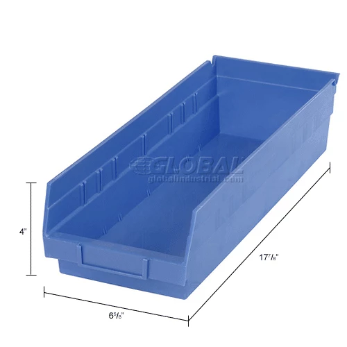 Coupon 🥰 Global Industrial Plastic Nesting Storage Shelf Bin 6-5/8"W x 17-7/8"D x 4"H Blue - Pkg Qty 12 👍 15 Coupon 🥰 Global Industrial Plastic Nesting Storage Shelf Bin 6-5/8"W x 17-7/8"D x 4"H Blue - Pkg Qty 12 👍 - Image 15