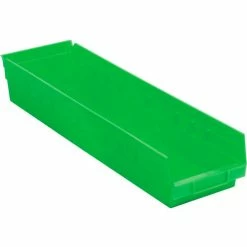 Promo ๐ Global Industrial Plastic Nesting Storage Shelf Bin 6-5/8"W x 23-5/8"D x 4"H Green - Pkg Qty 6 ๐