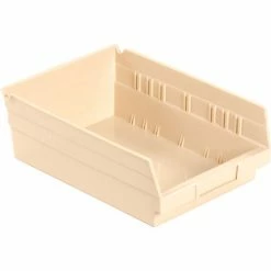 Wholesale 👍 Global Industrial™ Plastic Nesting Storage Shelf Bin 8-3/8"W x 11-5/8"D x 4"H Beige - Pkg Qty 12 💯