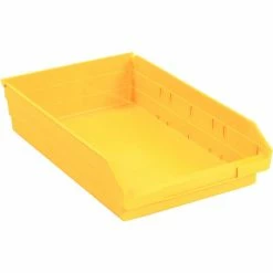 Top 10 🔔 Global Industrial Plastic Nesting Storage Shelf Bin 11-1/8"W x 17-7/8"D x 4"H Yellow - Pkg Qty 12 👍