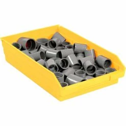 Top 10 🔔 Global Industrial™ Plastic Nesting Storage Shelf Bin 11-1/8"W x 17-7/8"D x 4"H Yellow - Pkg Qty 12 👍 -Containers shop 184846YL 02