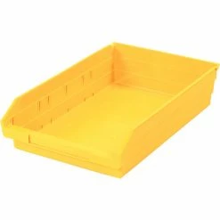 Top 10 🔔 Global Industrial™ Plastic Nesting Storage Shelf Bin 11-1/8"W x 17-7/8"D x 4"H Yellow - Pkg Qty 12 👍 -Containers shop 184846YL 03